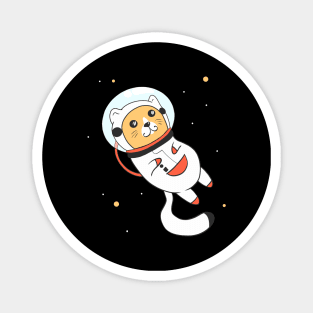 Space Cat Kawaii Astronaut Kitty Magnet